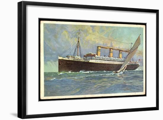 Hapag, United American Lines, Dampfer Resolute-null-Framed Giclee Print