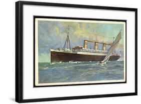 Hapag, United American Lines, Dampfer Resolute-null-Framed Giclee Print