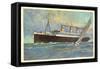 Hapag, United American Lines, Dampfer Resolute-null-Framed Stretched Canvas