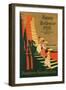 HAPAG World Cruise, Travel Poster-null-Framed Art Print