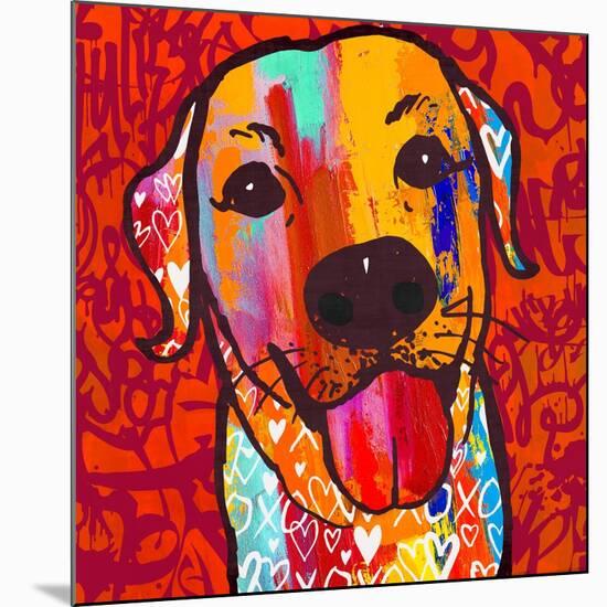 Happiest Lab!-Evangeline Taylor-Mounted Art Print