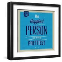 Happiest Person 1-Lorand Okos-Framed Art Print