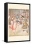 Happily the King Danced with the Queen of Hearts-Randolph Caldecott-Framed Stretched Canvas