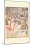 Happily the King Danced with the Queen of Hearts-Randolph Caldecott-Mounted Art Print