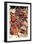 Happinata Koju on a Rearing Horse-Kuniyoshi Utagawa-Framed Giclee Print