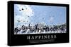 Happiness: Inspirational Quote and Motivational Poster-null-Stretched Canvas