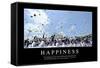 Happiness: Inspirational Quote and Motivational Poster-null-Framed Stretched Canvas