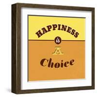 Happiness Is a Choice 1-Lorand Okos-Framed Art Print