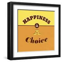 Happiness Is a Choice 1-Lorand Okos-Framed Art Print