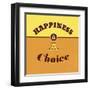 Happiness Is a Choice 1-Lorand Okos-Framed Art Print