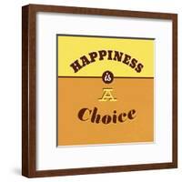 Happiness Is a Choice 1-Lorand Okos-Framed Art Print