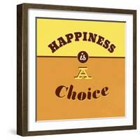 Happiness Is a Choice 1-Lorand Okos-Framed Art Print