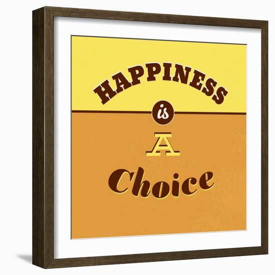 Happiness Is a Choice 1-Lorand Okos-Framed Art Print