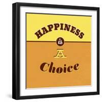 Happiness Is a Choice 1-Lorand Okos-Framed Art Print