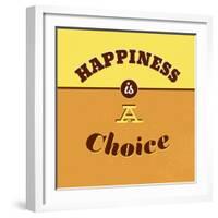 Happiness Is a Choice 1-Lorand Okos-Framed Art Print