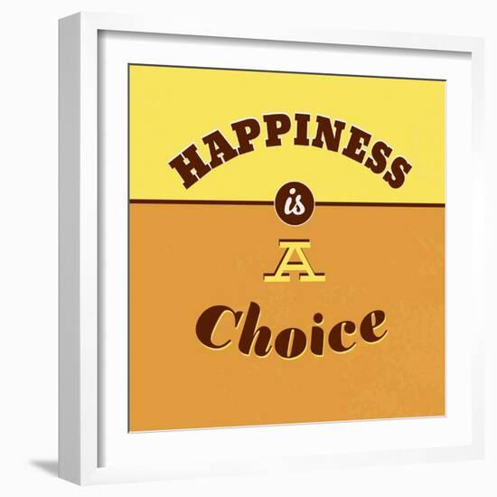 Happiness Is a Choice 1-Lorand Okos-Framed Art Print