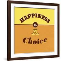 Happiness Is a Choice 1-Lorand Okos-Framed Art Print