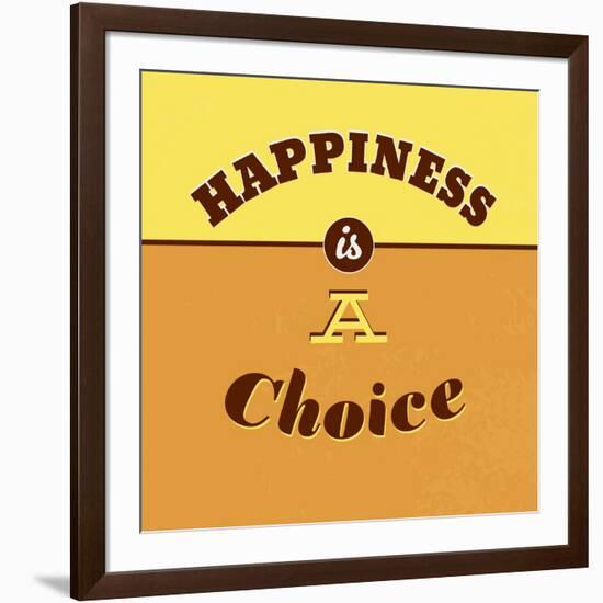 Happiness Is a Choice 1-Lorand Okos-Framed Art Print