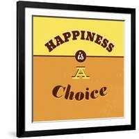 Happiness Is a Choice 1-Lorand Okos-Framed Art Print