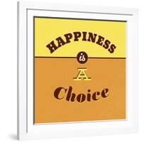 Happiness Is a Choice 1-Lorand Okos-Framed Art Print