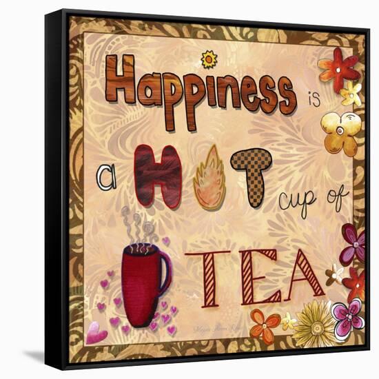 Happiness Is a Hot Cup of Tea-Megan Aroon Duncanson-Framed Stretched Canvas