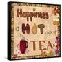 Happiness Is a Hot Cup of Tea-Megan Aroon Duncanson-Framed Stretched Canvas