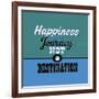 Happiness Is a Journey Not a Destination 1-Lorand Okos-Framed Art Print