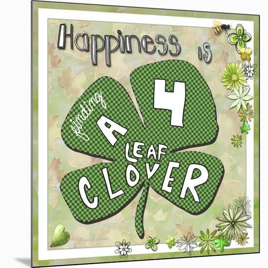 Happiness Is Finding a Four Leaf Clover-Megan Aroon Duncanson-Mounted Giclee Print