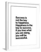 Happiness is the key to Success-Brett Wilson-Framed Art Print
