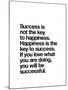 Happiness is the key to Success-Brett Wilson-Mounted Art Print