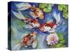 Happiness Koi Dance-Marcia Baldwin-Stretched Canvas