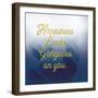 Happiness Looks Good Navy-Lula Bijoux-Framed Premium Giclee Print