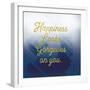 Happiness Looks Good Navy-Lula Bijoux-Framed Premium Giclee Print