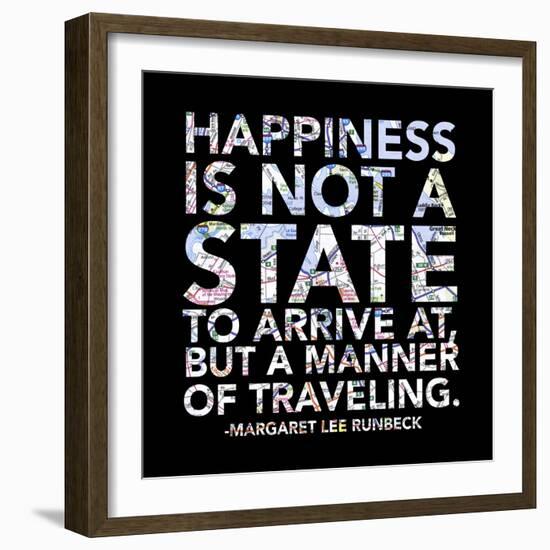 Happiness Map-Jace Grey-Framed Art Print