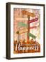 Happiness Roads-Marcus Prime-Framed Art Print