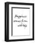 Happiness-Design Fabrikken-Framed Art Print