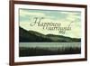 Happiness-Vintage Skies-Framed Giclee Print