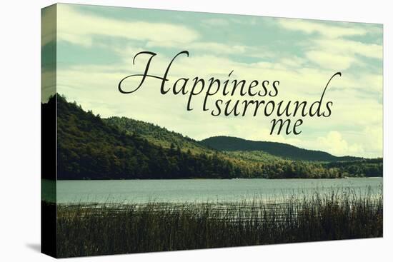 Happiness-Vintage Skies-Stretched Canvas