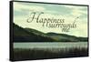 Happiness-Vintage Skies-Framed Stretched Canvas