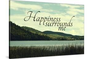 Happiness-Vintage Skies-Stretched Canvas