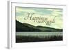 Happiness-Vintage Skies-Framed Giclee Print