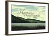 Happiness-Vintage Skies-Framed Giclee Print