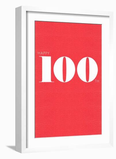 Happy 100th-null-Framed Art Print