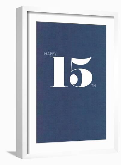 Happy 15th-null-Framed Art Print