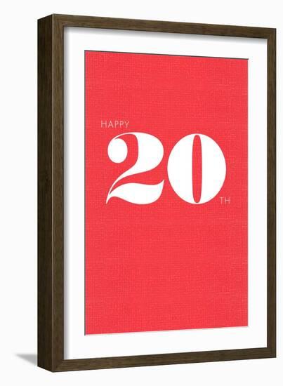 Happy 20th-null-Framed Art Print