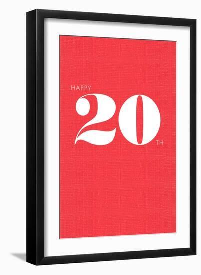 Happy 20th-null-Framed Art Print