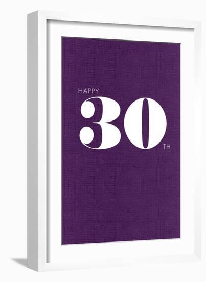 Happy 30th-null-Framed Art Print