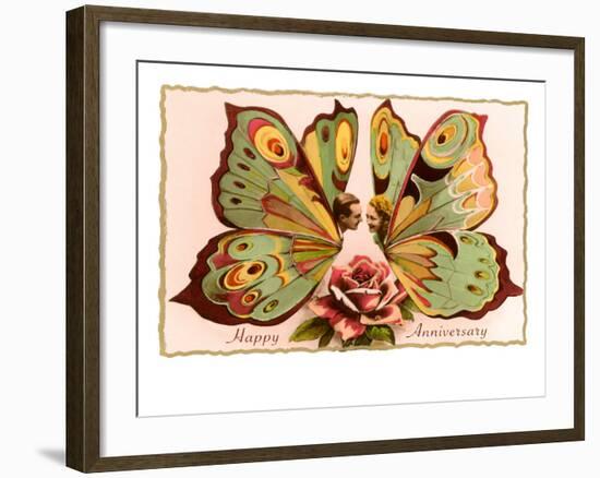 Happy Anniversary, Butterfly People-null-Framed Art Print