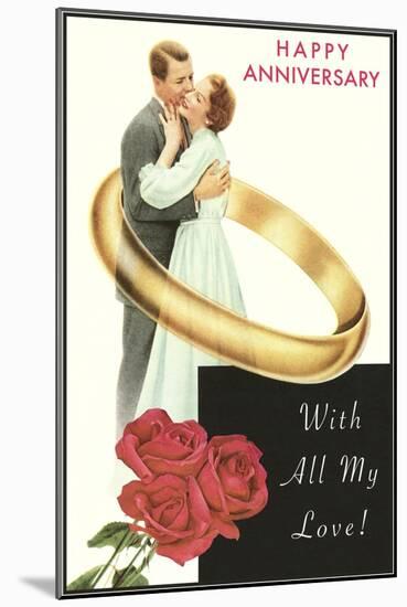 Happy Anniversary, Couple in Wedding Band-null-Mounted Art Print