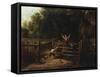 Happy as a King, 1843-Thomas Worthington Whittredge-Framed Stretched Canvas